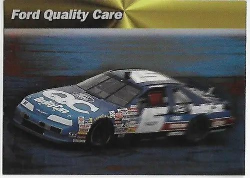 Original gloss 1994 Power Lake Speeds Car NM Near Mint sports card featuring a blue and white race car