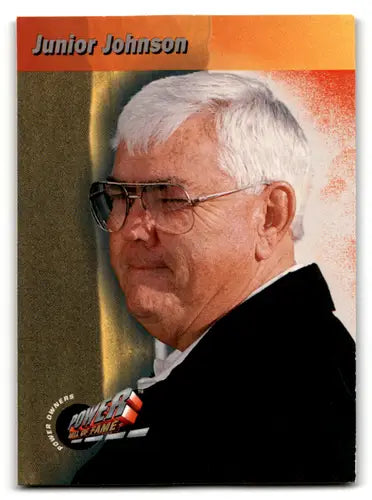 Original gloss Junior Johnson trading card from 1994 Power #65 featuring Simply Sandoval