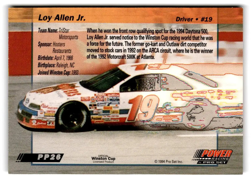 1994 Power #PP26 Loy Allen Jr. - Racing Card Single