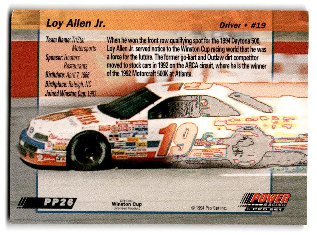 1994 Power #PP26 Loy Allen Jr. - Racing Card Single