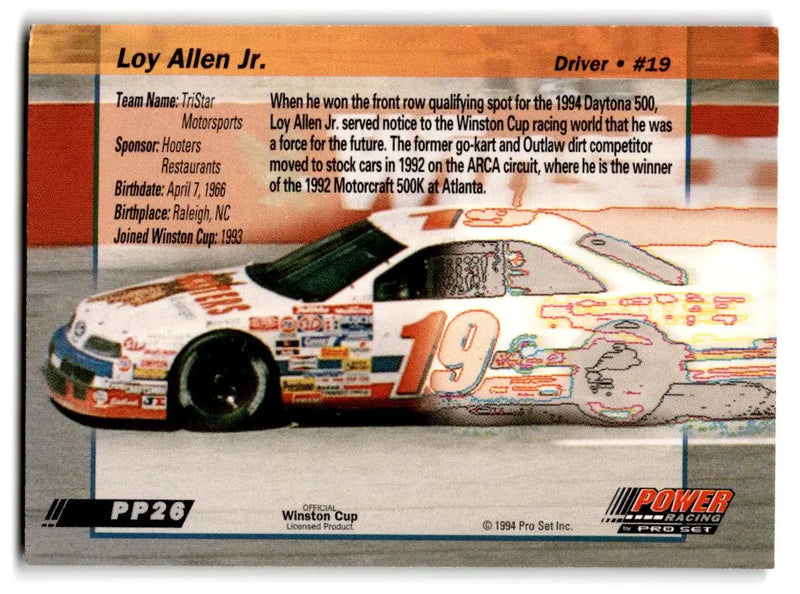 1994 Power #PP26 Loy Allen Jr. - Racing Card Single