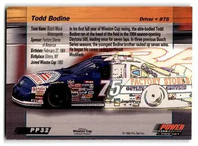 1994 Power #PP32 Todd Bodine - Racing Card Single