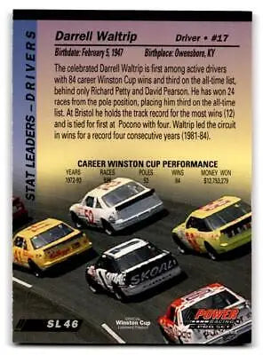 1994 Power SL46 Darrell Waltrip racing card for collectors and fans