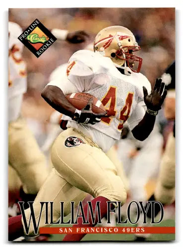 Original gloss William Floyd football card from 1994 Pro Line Live series