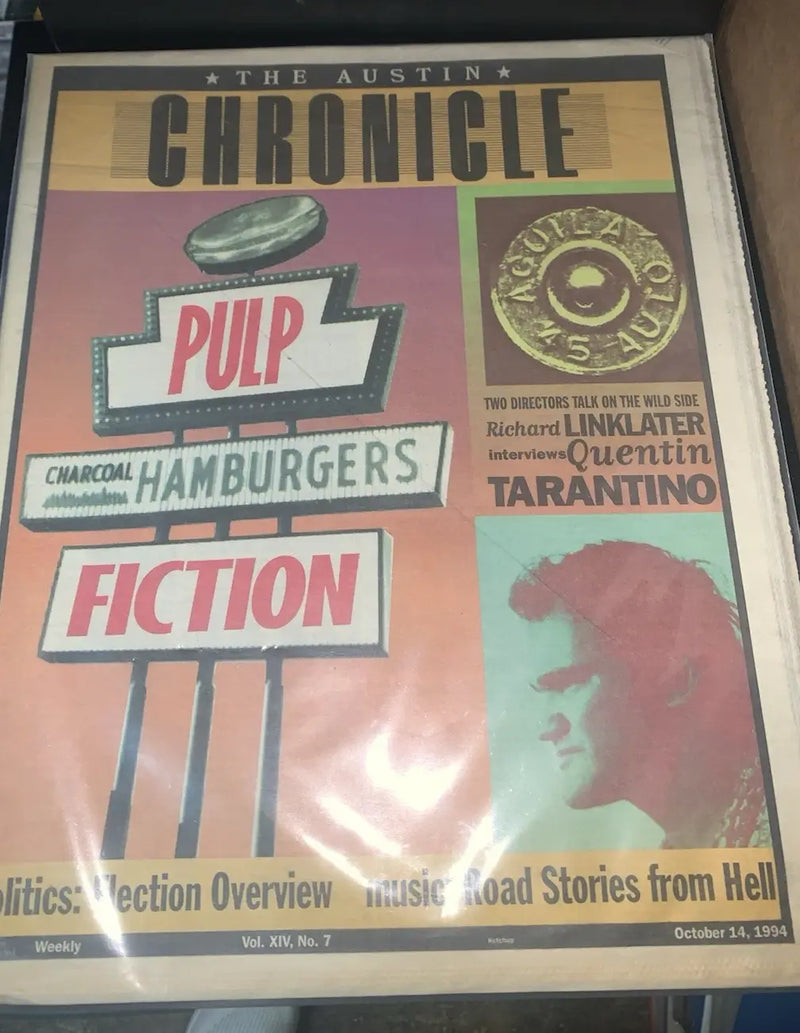 1994 Pulp Fiction Original Austin TX Chronicle Paper Quentin Tarantino Interview - Entertainment Memorabilia