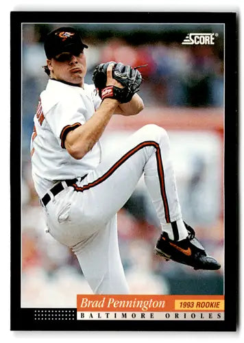 Original gloss Brad Pennington 1993 rookie baseball card in NM-MT condition