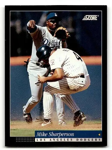 1994 Score #287 Mike Sharperson Los Angeles Dodgers Baseball Cards E ID:54837 - Baseball Card Single