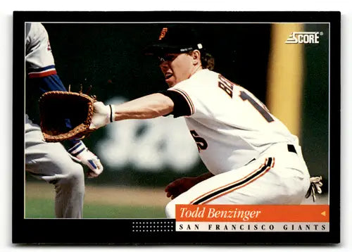 1994 Score #301 Todd Benzinger San Francisco Giants Baseball Cards - Baseball Card Single