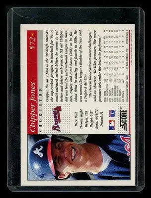 1994 Score Chipper Jones #572 Baseball