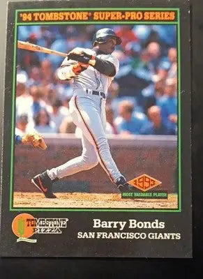 1994 Score Tombstone Pizza - Barry Bonds #3. SF Giants. EX+ - NRMT - Baseball Card Single