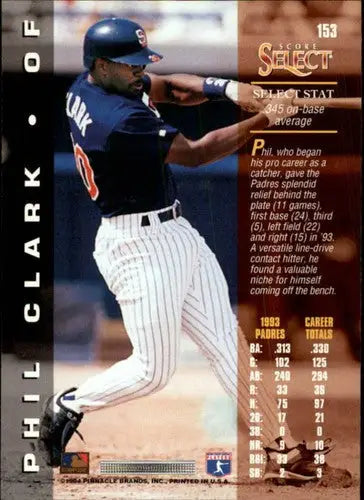 1994 Select Phil Clark baseball card with original gloss Padres collectible