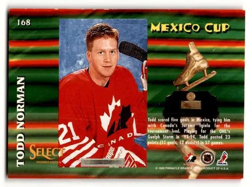 1994 Select #168 Todd Norman Canada Hockey Cards EX/NM ID:57824 - Hockey Card Single