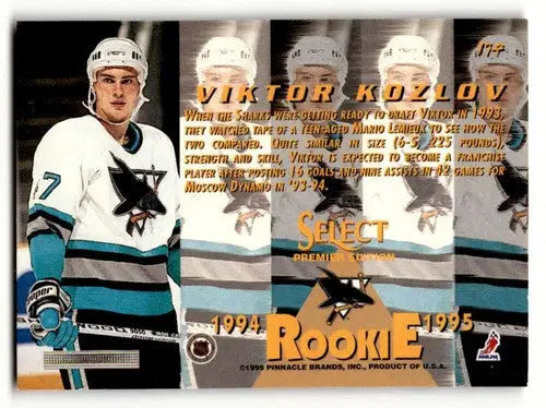 1994 Select #174 Viktor Kozlov San Jose Sharks Hockey Cards EX/NM ID:57829 - Hockey Card Single