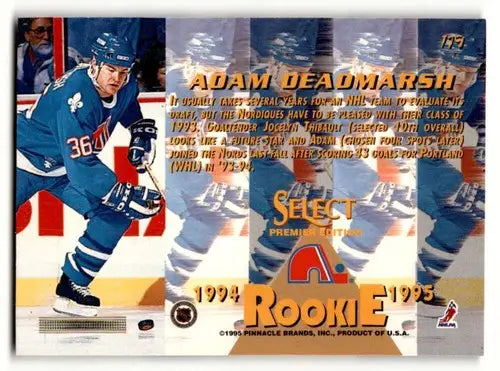1994 Select #179 Adam Deadmarsh Quebec Nordiques Hockey Cards EX/NM ID:57827 - Hockey Card Single