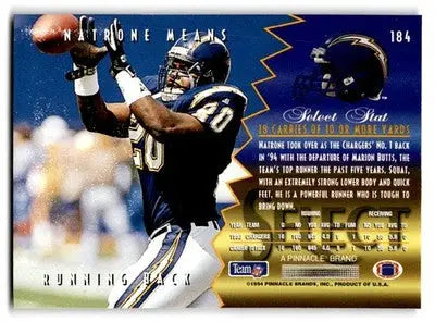 1994 Select #184 Natrone Means - Football Card Single