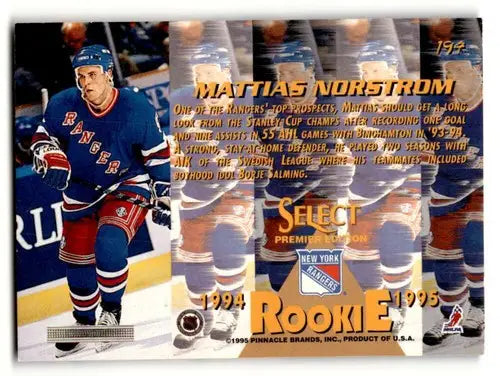 1994 Select #194 Mattias Norstrom New York Rangers Hockey Cards EX/N ID:57802 - Hockey Card Single