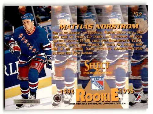 1994 Select #194 Mattias Norstrom New York Rangers Hockey Cards EX/N ID:57810 - Hockey Card Single