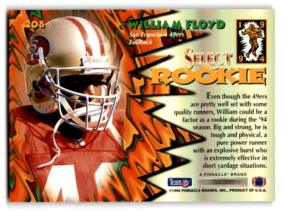 1994 Select #208 William Floyd RC 49ers - Football Card Single