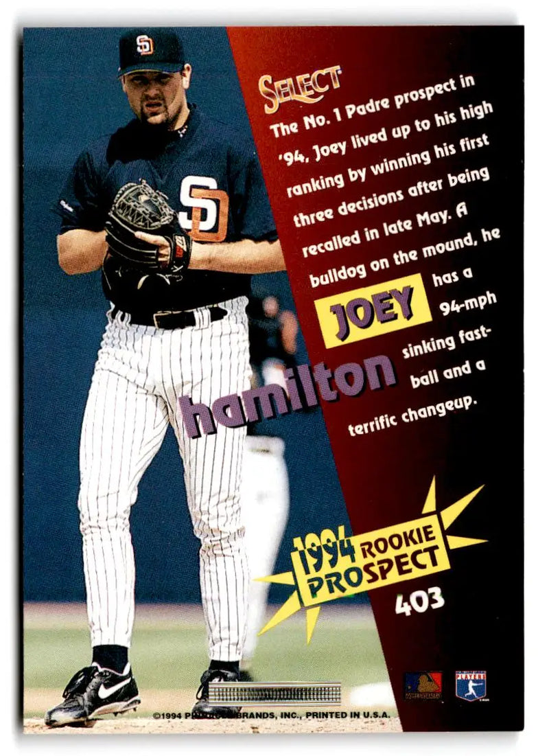 1994 Select #403 Joey Hamilton - Baseball Card Single