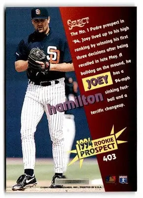 1994 Select #403 Joey Hamilton - Baseball Card Single