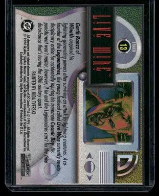 1994. SkyBox DC Bloodlines Live Wire #13 - DC Card Single