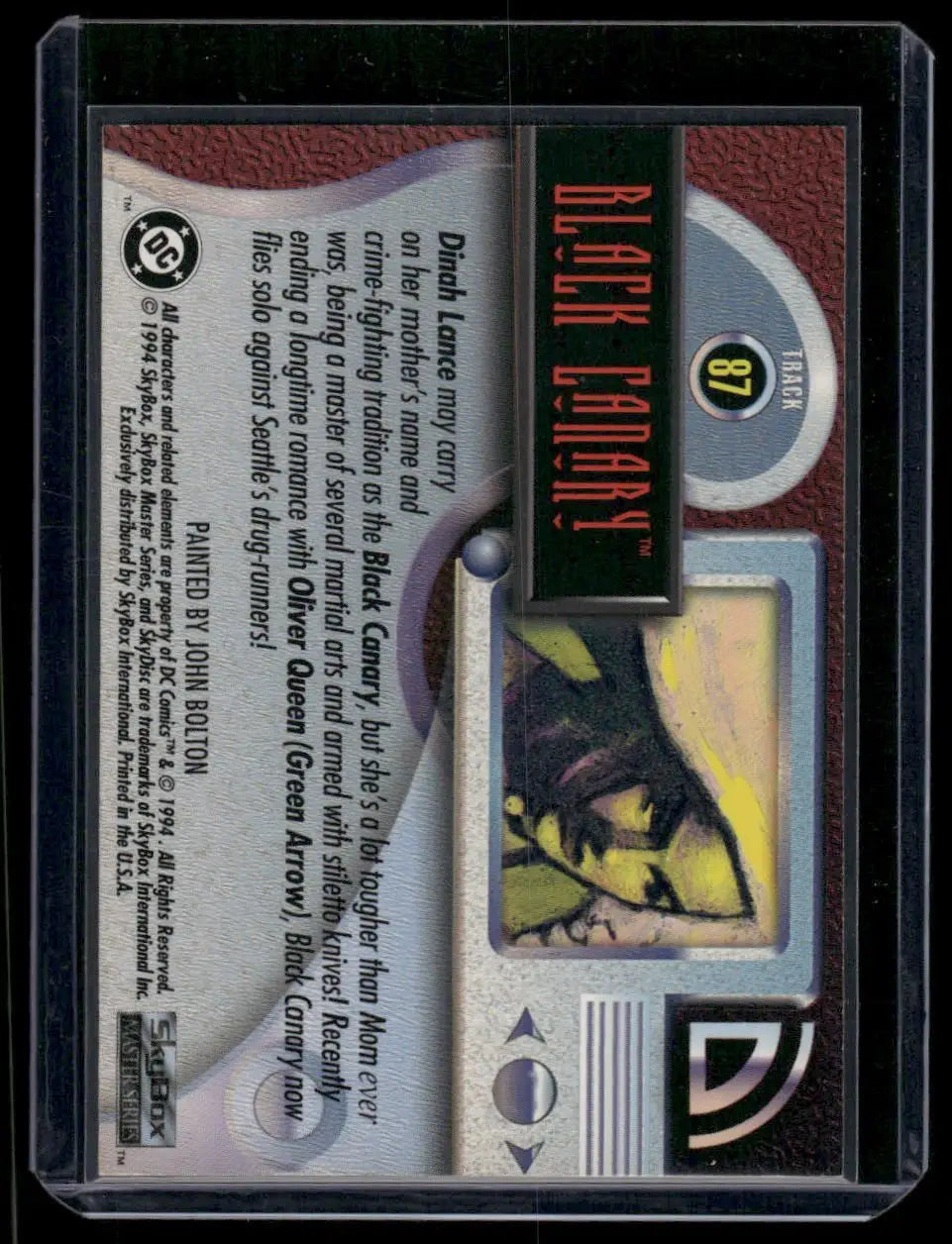1994 SkyBox DC Master Series Black Canary #87 - DC Card Single