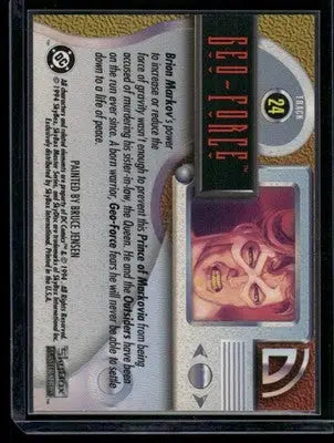 1994 SkyBox DC Master Series Geo-Force #24 - DC Card Single