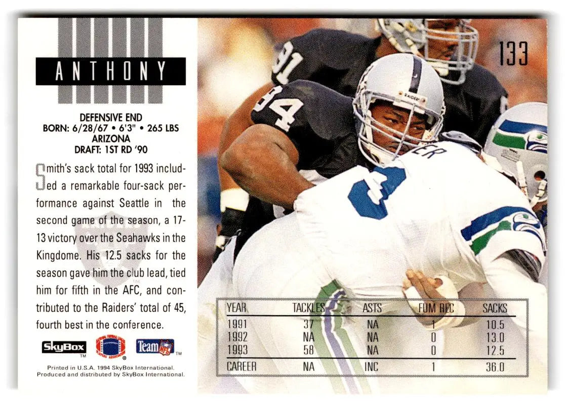 1994 SkyBox Impact #133 Anthony Smith - Football Card Single