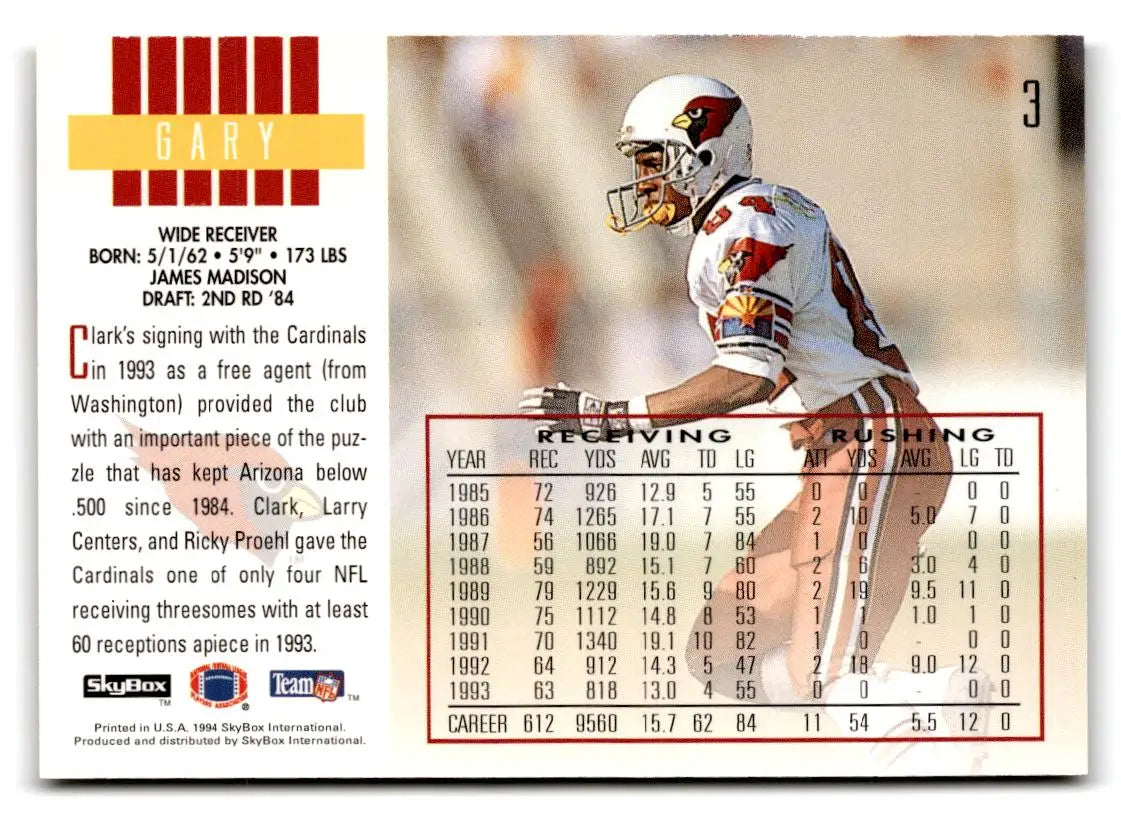 1994 SkyBox Impact #3 Gary Clark - Football Card Single