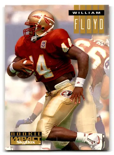William Floyd rookie 49ers football card with original gloss from 1994 SkyBox Impact