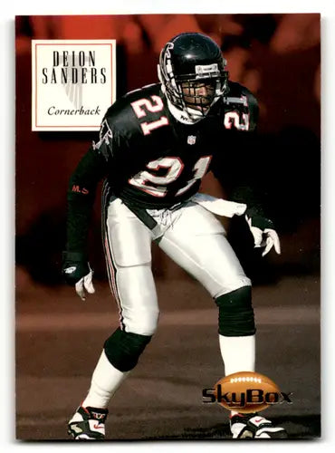 Deion Sanders football card from SkyBox Premium 1994 with original gloss Falcons ID62014