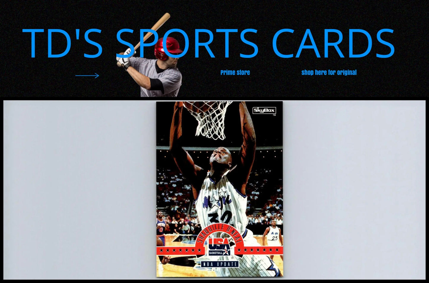 Shaquille O’Neal trading card from 1994 SkyBox USA #70 showcasing his iconic career
