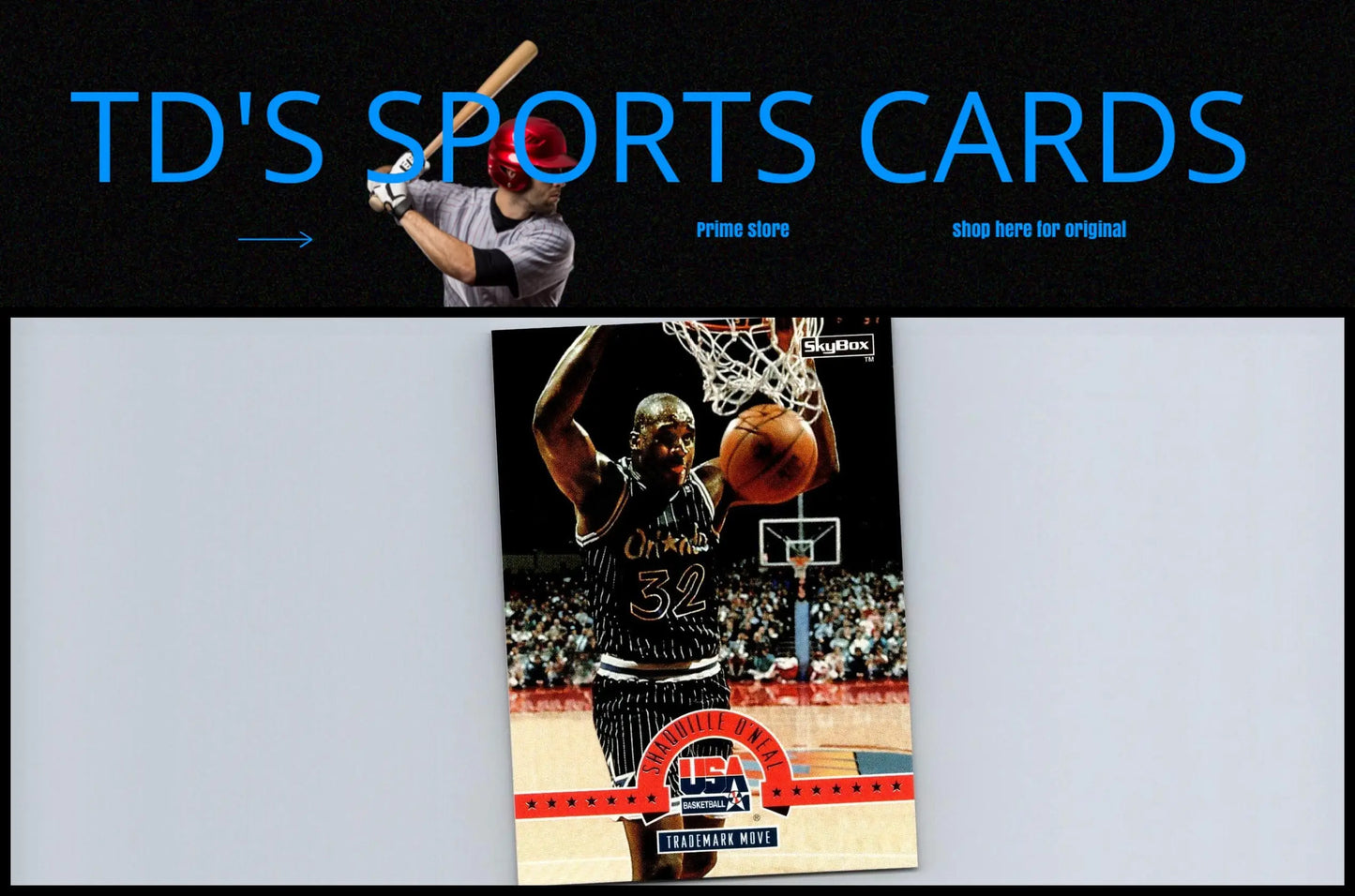 1994 SkyBox USA #71 Shaquille O’Neal trading card featuring iconic NBA star