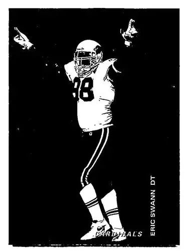 Football player celebrating on 1994 SP Eric Swann Arizona Cardinals football card