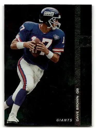 Football player in action from 1994 SP #124 Dave Brown Giants football cards with original gloss