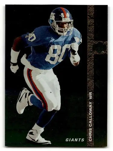 Football trading card of Chris Calloway from the New York Giants with original gloss