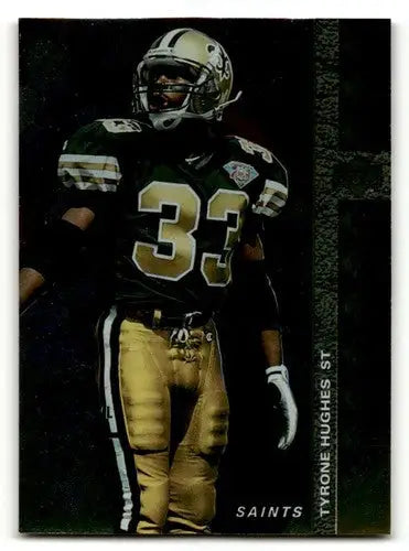 Original gloss Tyrone Hughes Saints football card from 1994 SP #178 in excellent condition