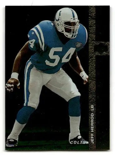 Football player in Colts uniform representing Jeff Herrod Indianapolis Colts football card