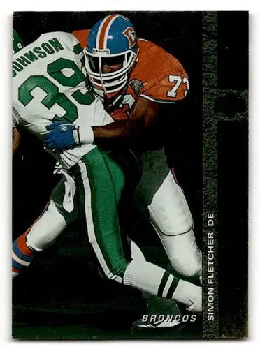 Original gloss Football trading card of Simon Fletcher Denver Broncos 1994 SP #83