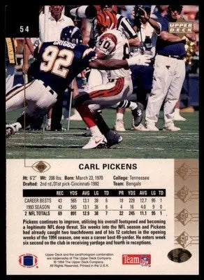 1994 SP Carl Pickens 54 Cincinnati Bengals