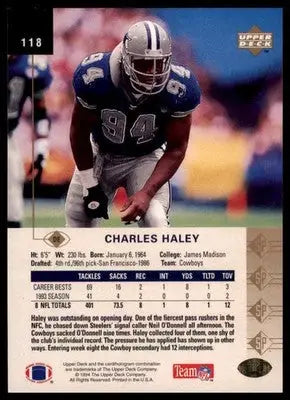 1994 SP Charles Haley 118 Dallas Cowboys