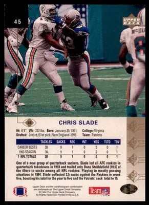 1994 SP Chris Slade 45 New England Patriots