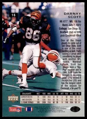 1994 SP Darnay Scott RC 16 Cincinnati Bengals