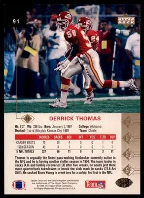 1994 SP Derrick Thomas 91 Kansas City Chiefs