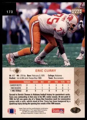 1994 SP Eric Curry 173 Tampa Bay Buccaneers