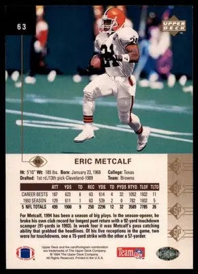1994 SP Eric Metcalf 63 Cleveland Browns