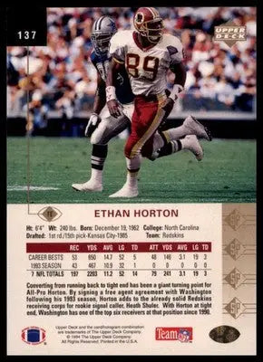 1994 SP Ethan Horton 137 Washington Redskins