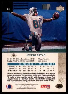 1994 SP Irving Fryar 34 Miami Dolphins