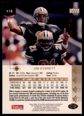 1994 SP Jim Everett 176 New Orleans Saints