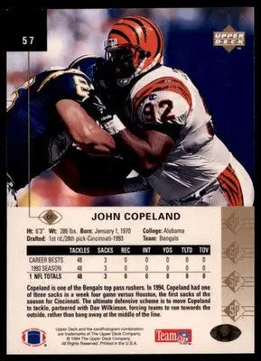 1994 SP John Copeland 57 Cincinnati Bengals